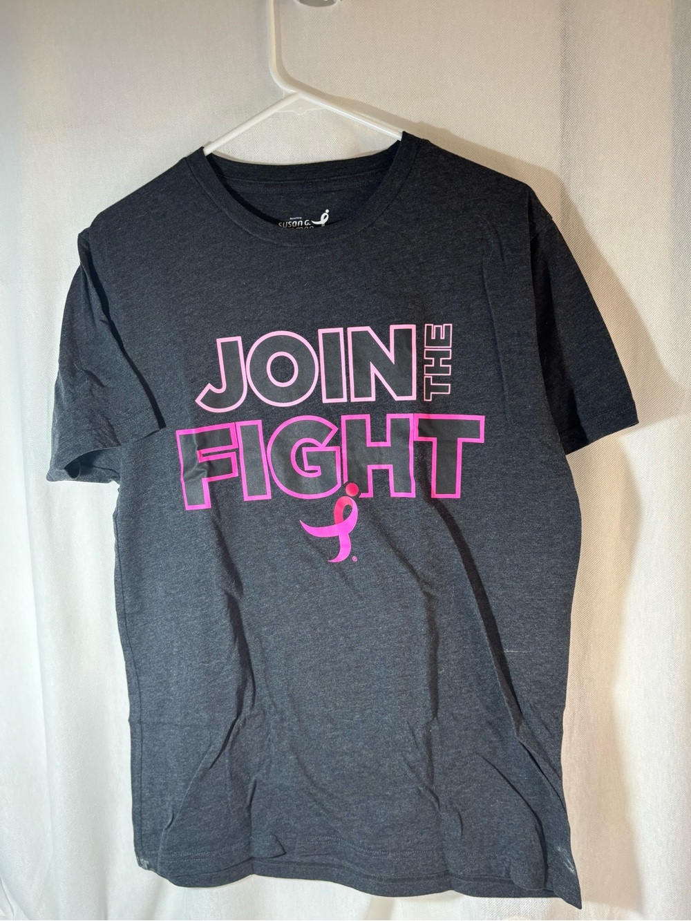JOIN THE FIGHT Pink Graphic Tee -medium